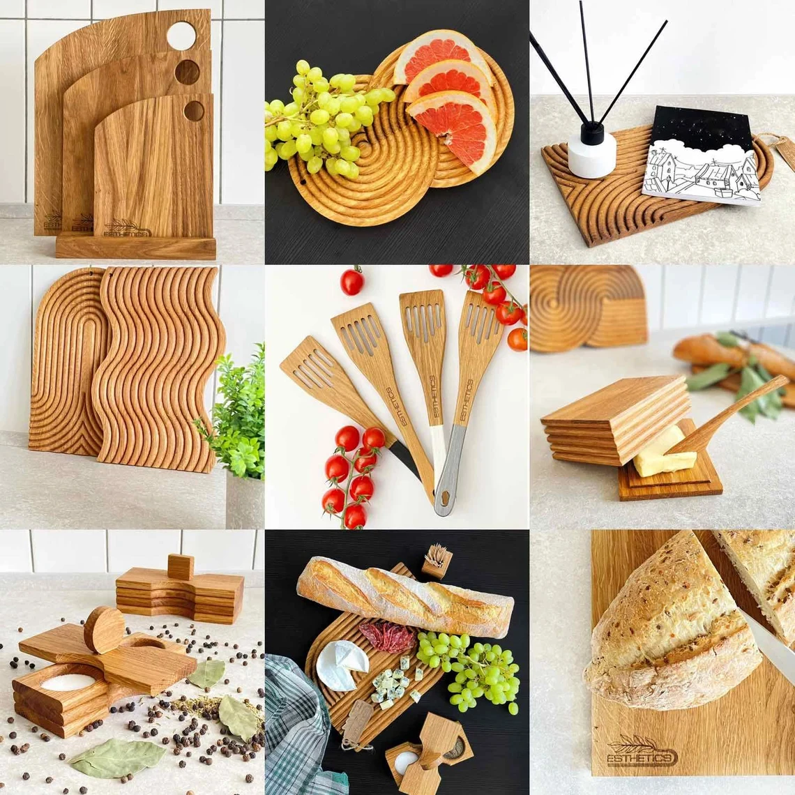 stylish kitchen accessorieswood organizer stackable container Storage jar food container kitchen organizer