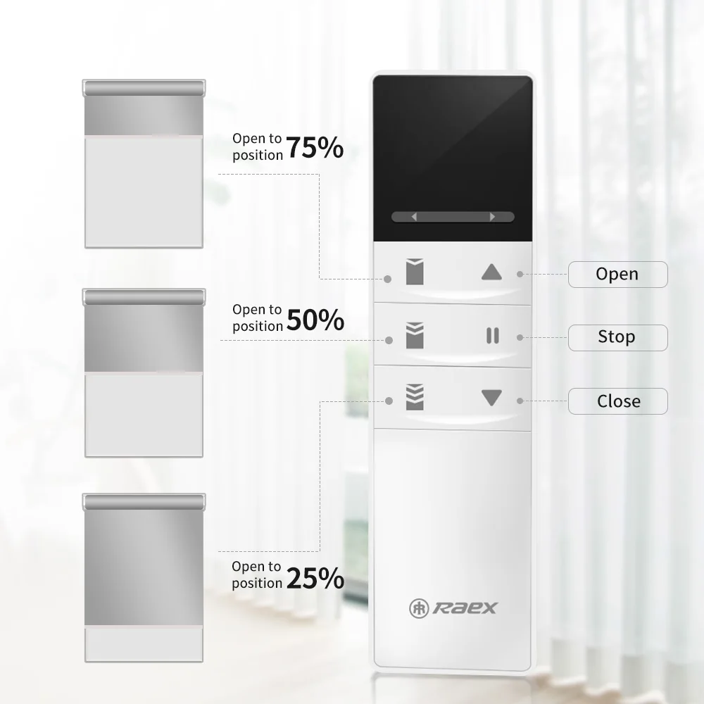 Smart Blinds Chain Controller Roller Tuya 2.4g Blind Kit Battery Rechargeable Manufacturers Of Motorized Wifi Blind Motors