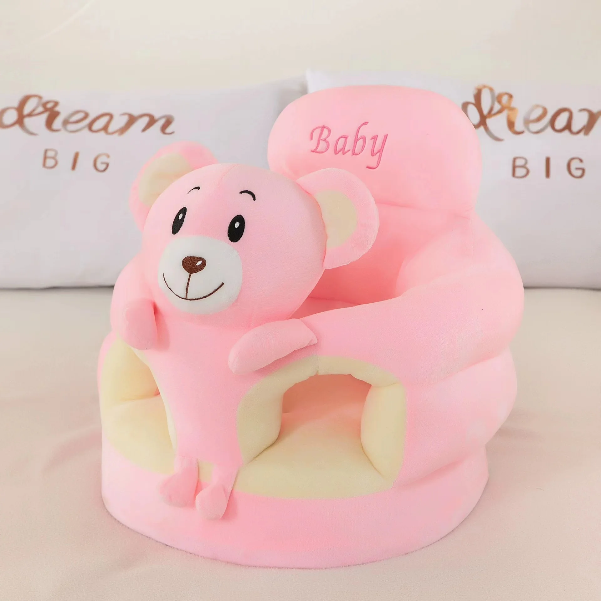 Factory Supply Baby Sit Learning Cushion Plush Rabbit Animal Sofa/Kids Chair Sofa Bed cover