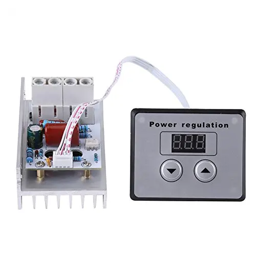 AC 220V 10000W 80A Digital Control SCR Electronic Voltage Regulator 10-220V Speed Control Dimmer Thermostat + Digital Meters