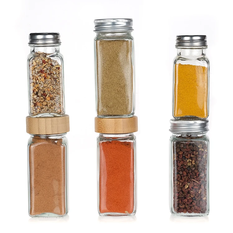 Export Cheap Price Empty 4oz 120ml Spice Glass Jars Spice Bottles Seasoning Bottle With Custom Pack