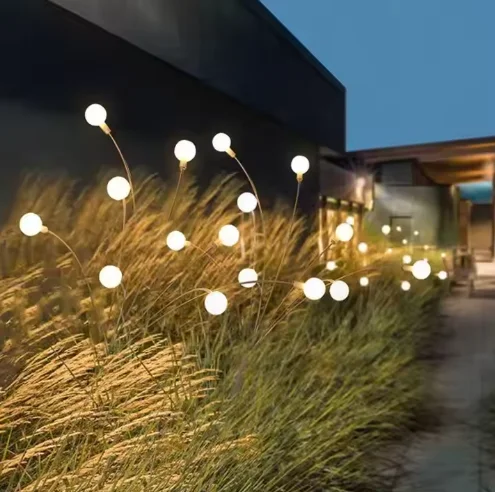 Factory Solar Lights Decoration Led Firefly Ground Light Bee Lighting Outdoor Garden Lawn Ground Landscape Nightlight