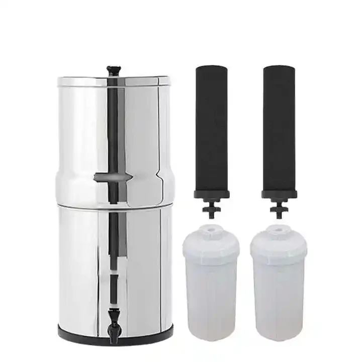 Hot Sale Wholesale Price Camping Travel Countertop 2.25 Gallon Stainless Steel Gravity Fed Water Filter System