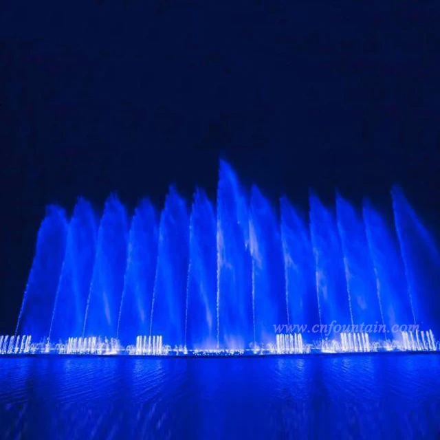 China Large Lake Floating Music Water Fountain In Cultural Tourism Zone Liuding Mountain