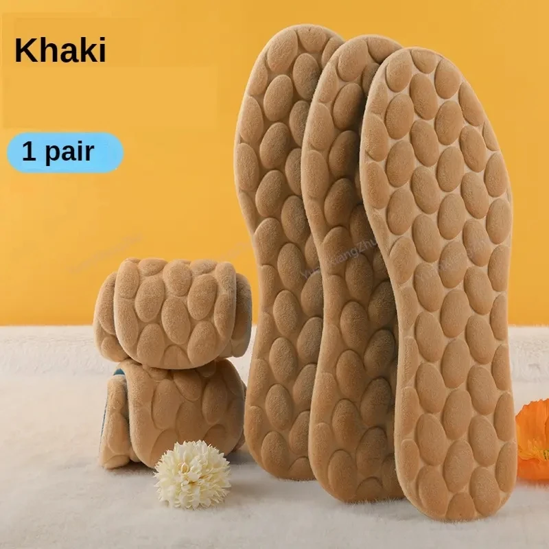 2024 Winter Warm Cotton Insole for Shoes Plush Snow Boots Shoe Sole Thermal Insert Sports Running