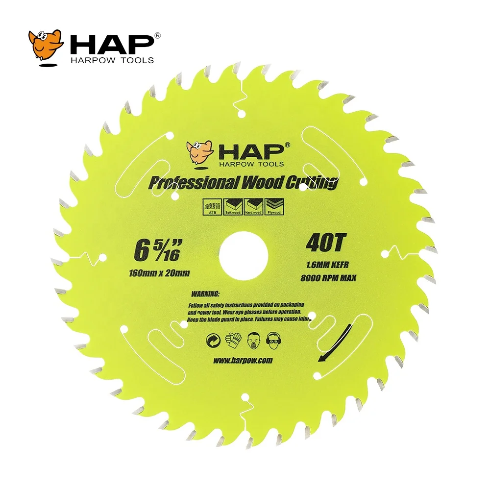 Professional Wood Cutting Disk 160MM 40Teeth Carbide Tipped Circular Saw Blade For Wood Laminate Board MDF