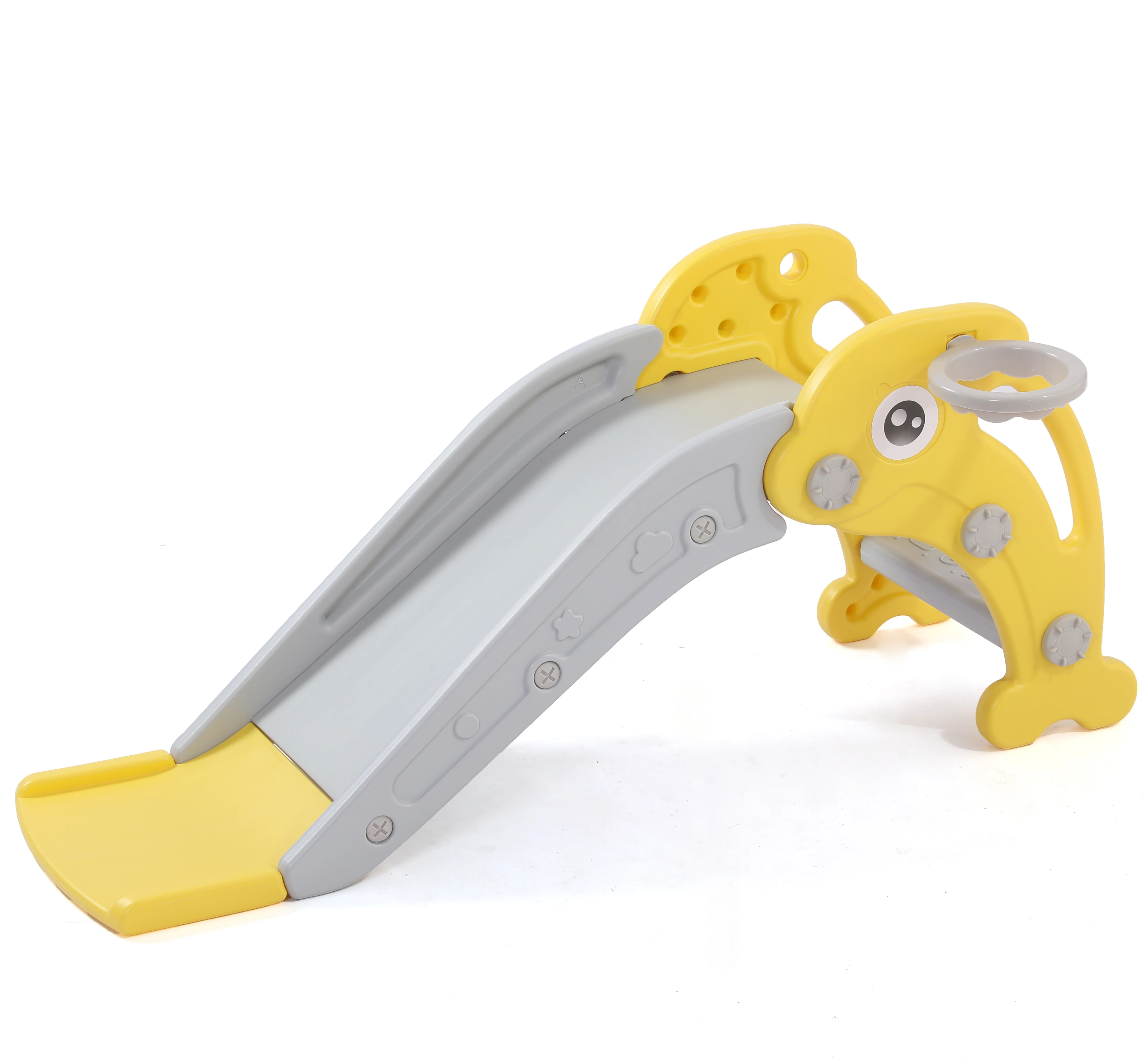 factory hot selling portable cheap toys slide with basketball for children
