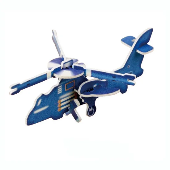 Promotional Helicopter 3D Miniature Assembly Puzzle Kids DIY Toy