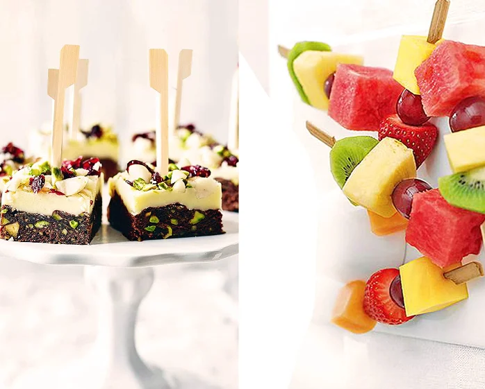 Premium Quality Zt 9cm Thick Yakitori Bamboo Teppo Paddle Sticks Skewers With Printed Logo