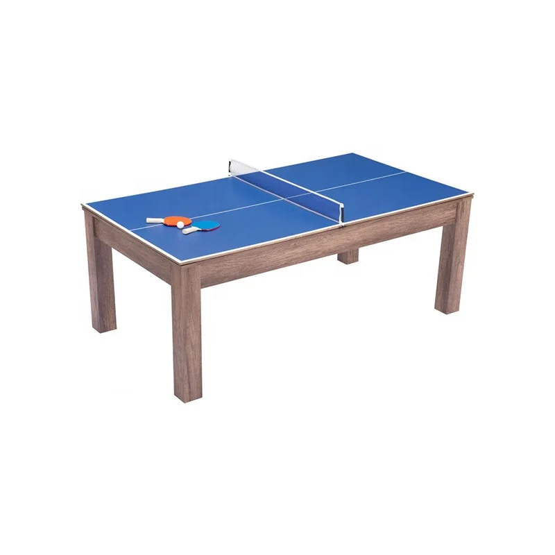 3 in 1 brown pool dining table MDF billiard convertible pool tables with table tennis top