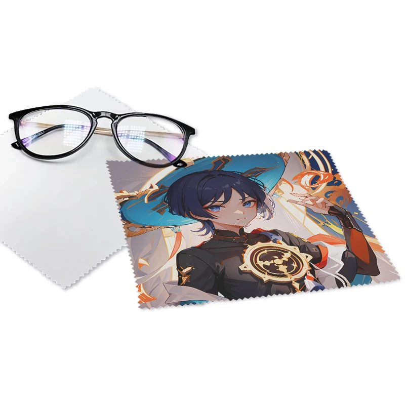 Custom printed logo glasses cleaning cloths,wholesale microfiber cleaning cloths in bulk Glasses Clothes genshin impact clean