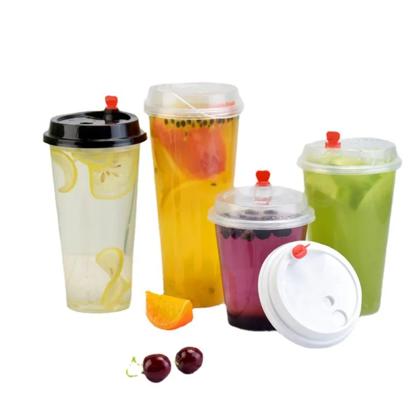 Custom Logo Printed Disposable Tall PP Plastic Cups 12OZ 16OZ 24OZ Plastic Cold and Hot Drinking Cup With Lids