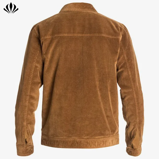 Mens Brown Color Stretch Corduroy Jacket Wholesale From China Supplier At Competitive Price