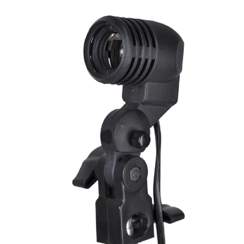 NiceFoto FLH-01 E27 Single Head Photo Lighting Bulb Holder Umbrella Bracket Photography Studio Light For E27