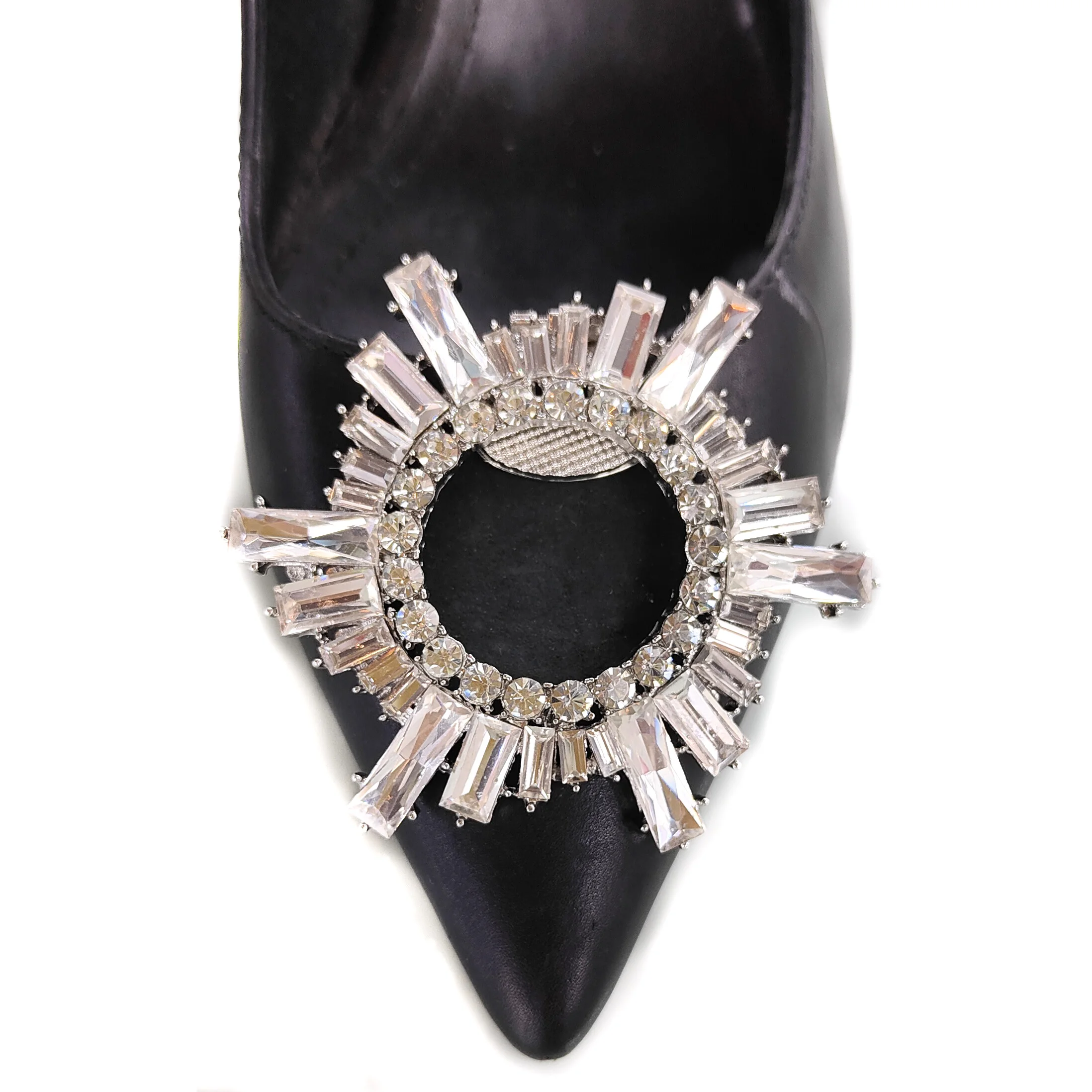 2022 new diy removable rhinestones shoe jewelry clips wholesale for bridal for woman shoe clips