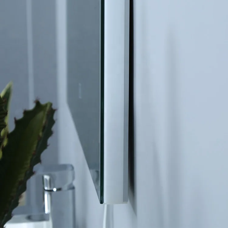 
Rectangle Aluminum vanity android smart led bathroom mirror for makeup 