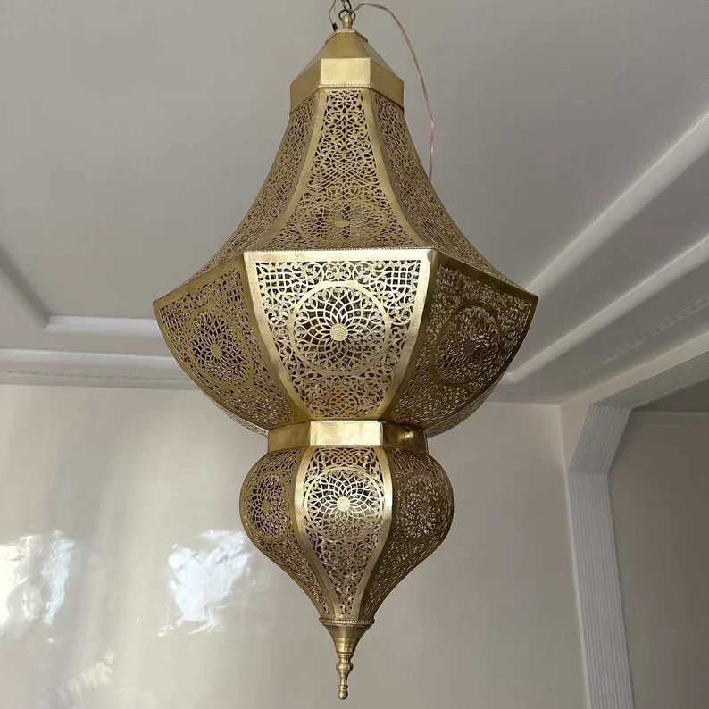 Moroccan Turkish Metal Ceiling Lamp Chandelier Exclusive Home Wedding Decoration Light