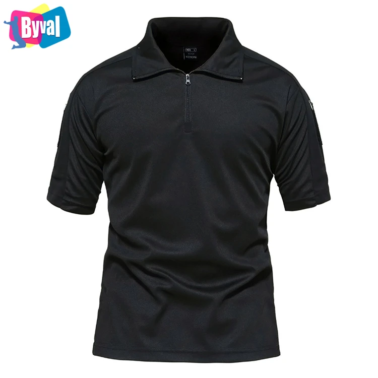 Byval Half Zip Polo Shirt T-Shirt Custom Summer Quick Dry Polyester Hiking Running T Shirt Customize Your Design Polo