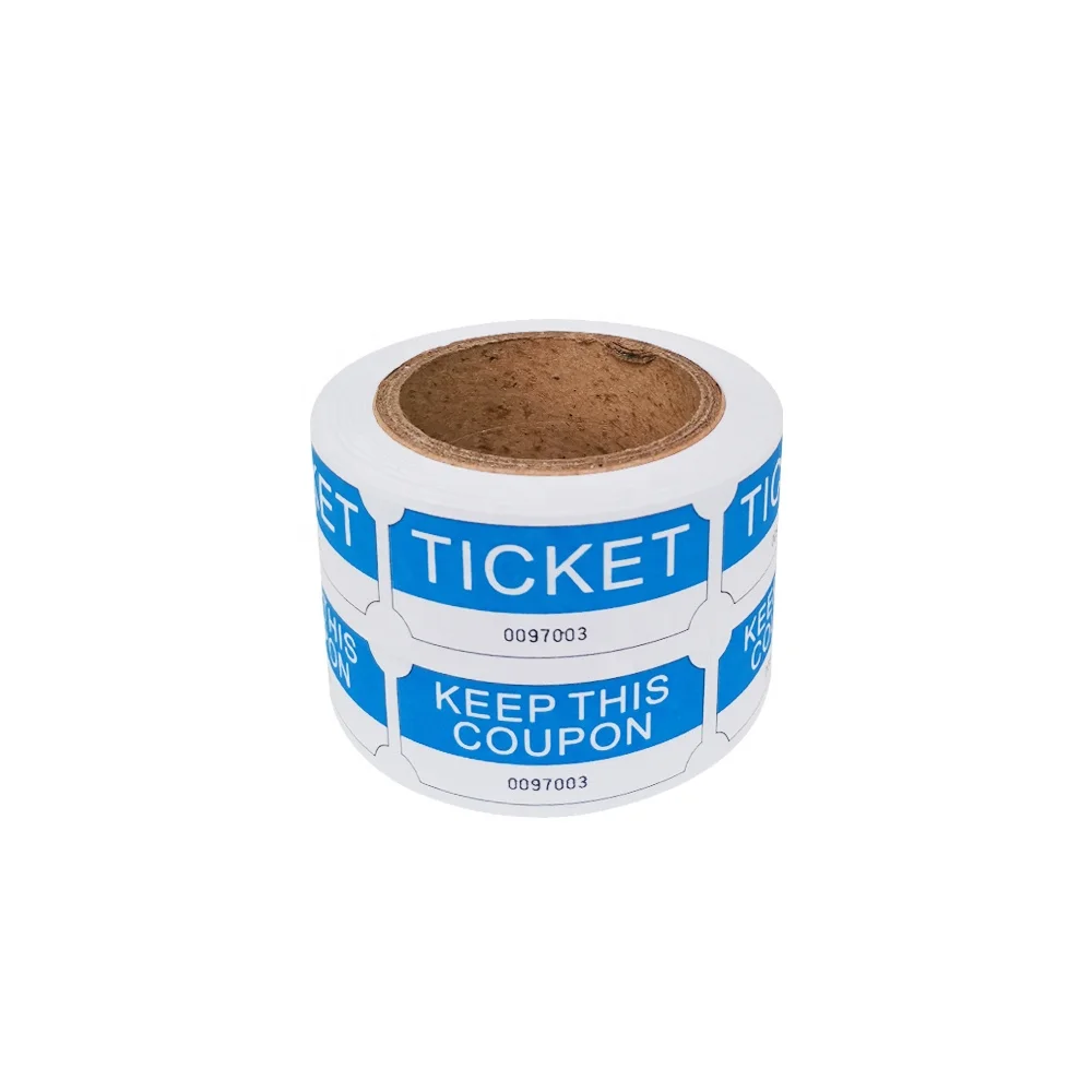 High Quality Deposit Tickets Double custom ticket roll arcade ticket roll printing for Carnival