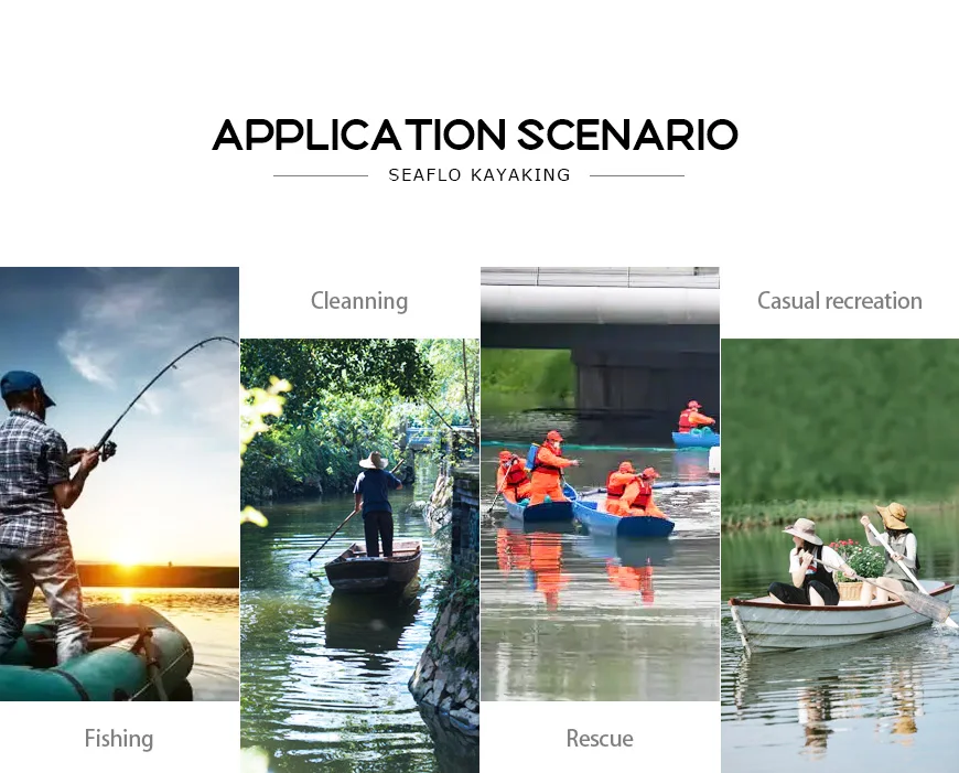 SEAFLO water sport multiple function blow molded High-density polyethylene hdpe tool boat for fishing river clean