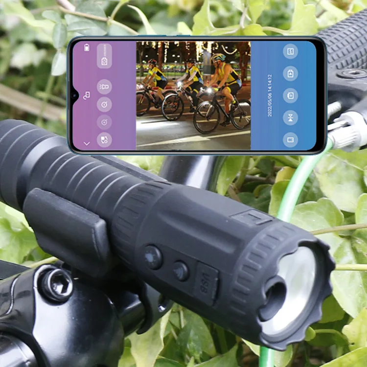 Night hand lights portable rechargeable Ip65 flashlights LED with camera outdoor pocket small led flashlight