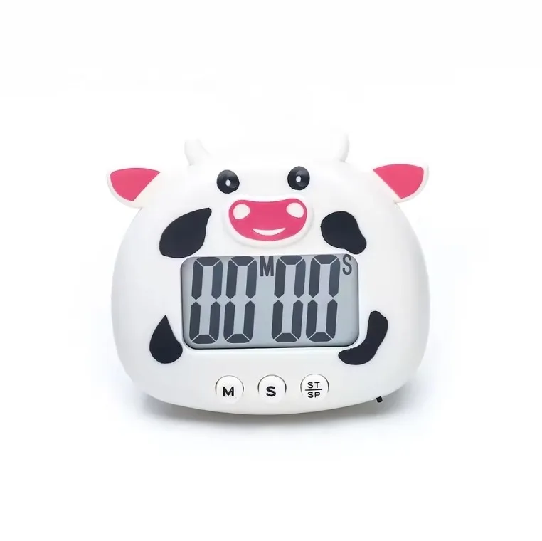 Panda Cow Shape Modern Eco-Friendly Plastic Magnet LCD Timer Daily Cooking Kitchen Study Work Dairy Cattle for the Kitchen