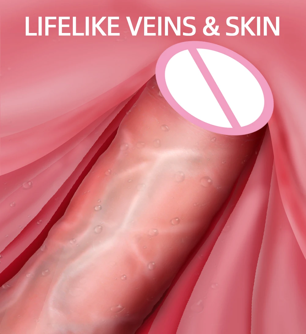 suction head female silicon artificial penis dildo sex toys for women masturbator