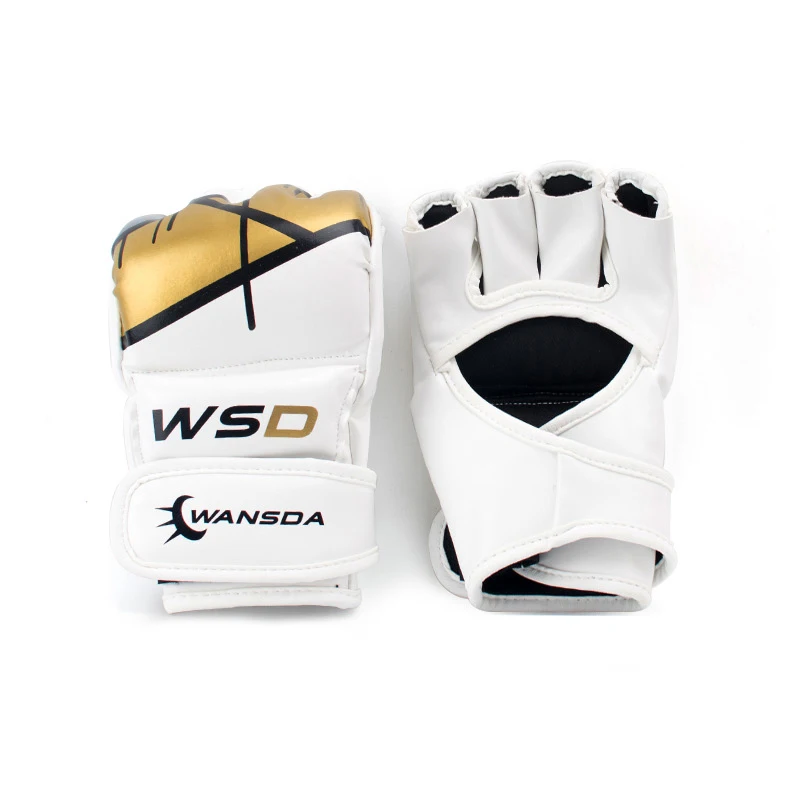 Manufacturers China Half Finger Mma Muay Womens Men Best Custom Logo Boxing Gloves