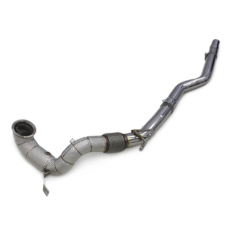 COC With Free Flow Downpipe For VW Golf 8R 2019-2023 Stainless Steel Sport Exhaust Downpipe Car Exhaust Pipe