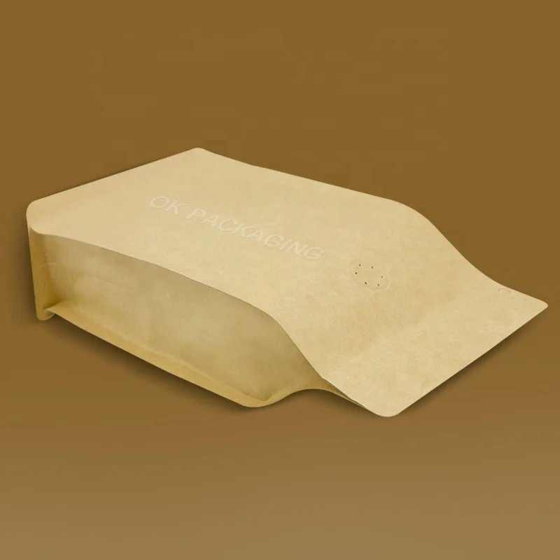 Custom Recyclable Hot Sale Printing 250g 500g Flat Bottom Coffee Bag With Valve And Zipper For Dry Food Pet Snacks Packaging
