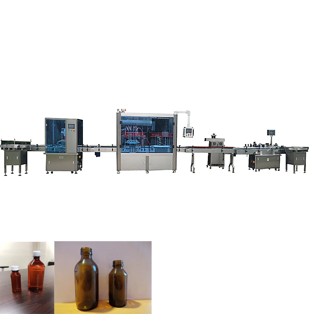 Automatic pet bottle filling machine and pharmaceutical syrup production line