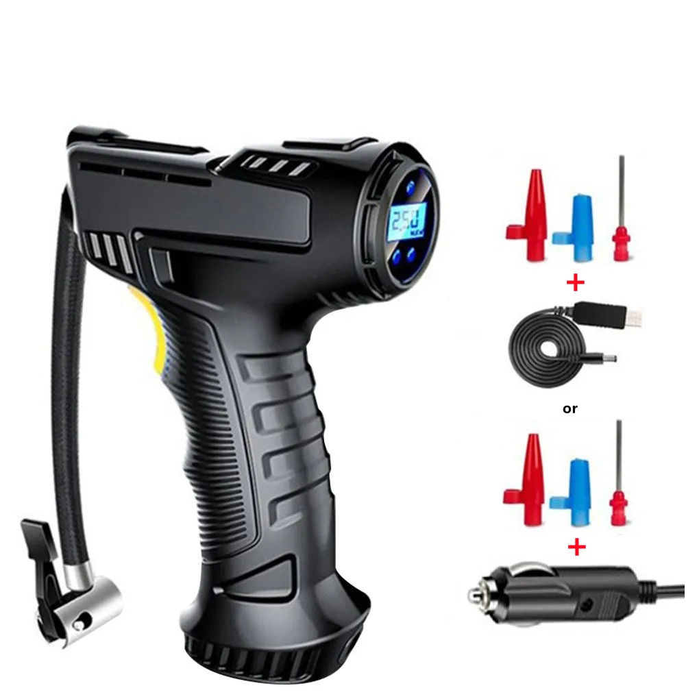 Беспроводной портативный аналоговый цифровой насос для небольших автомобильных шин ручной воздушный компрессор автомобильный