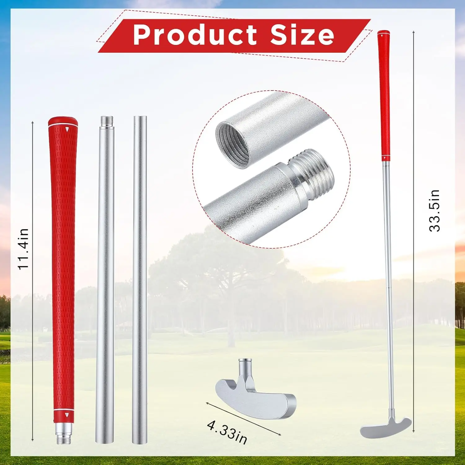 3 OEM double-sided high-quality adjustable golf putter training AIDS alloy golf clubs mini golf putter with 6 balls.