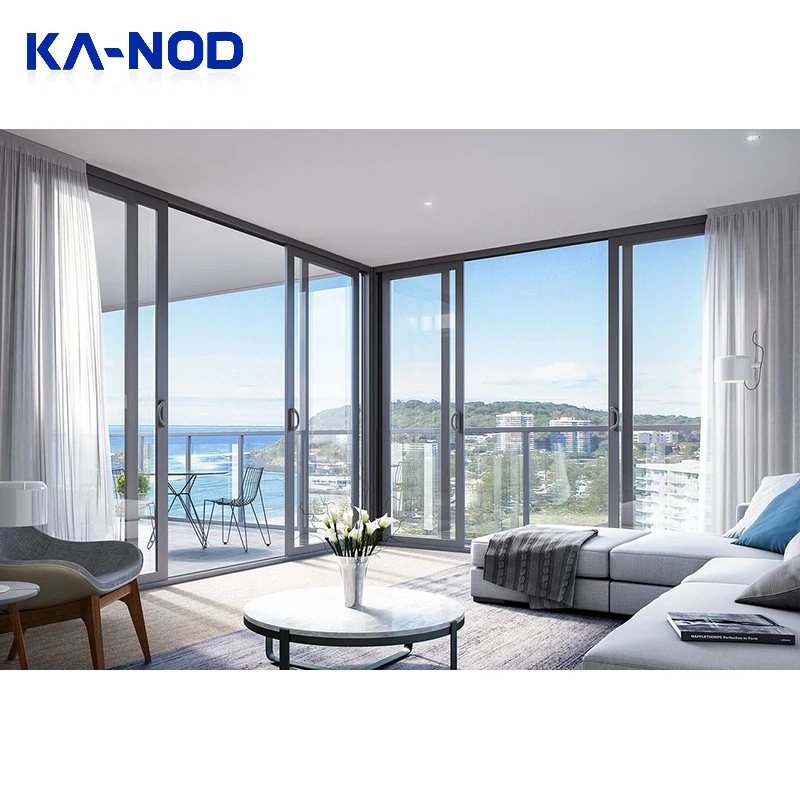 Customizable Thickness Frameless Glass Door Office Kitchen Interior Door Partition Wall Telescopic Stacking Glass Sliding Door