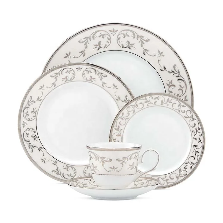 Royalty Porcelain  Banquet Dinnerware Set for 8, 24K Gold Premium porcelain bone China dinnerware sets
