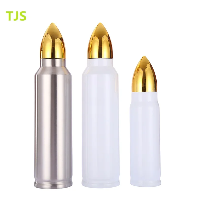500ml 1000ml Bullet shape tumbler Stainless Steel Vacuum Cup double wall rocket water bottle in bulk