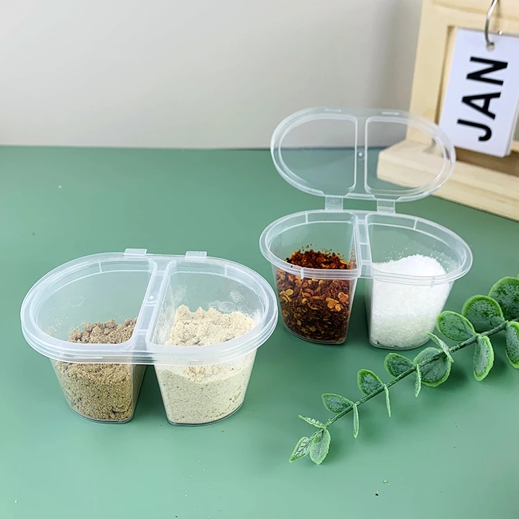 Tengyue Dip Container with Lid Plastic Food Pots and Sauce Pack for Serving and Storing Various Foods