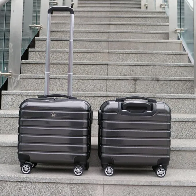 2024 16 Inch Hard Wheeled Hardside Luggage Bag ABS + PC Small Trolley Travel Suitcase Carry-on Hardshell Case With Password Lock