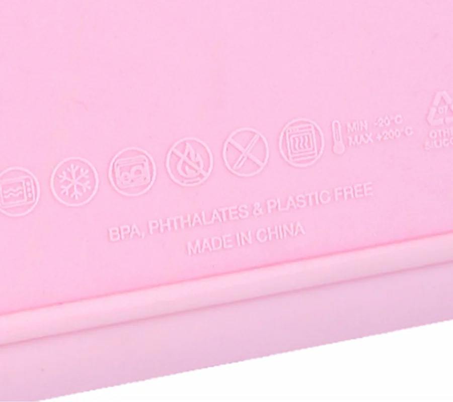 1200ml Collapsible Silicone Folding Lunch Box with Lid, 3 Compartments Bento Food Container