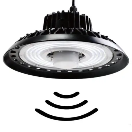140Lm/W 80Ra 303030smd микроволновый датчик движения 100W 150W 200W UFO светодиодный светильник для высоких промышленных помещений