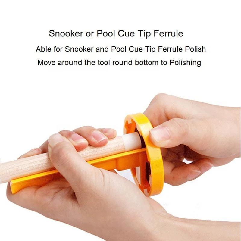 Plastic Tip ferrule polish tool for billiard cue tip repair