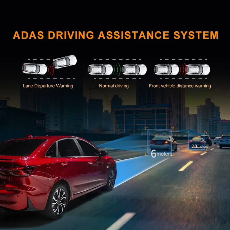 AOEDI AD891 4 Channel Android ADAS Mirror Touch Screen Car DVR Dash Cam 4G Front and Rear View Car Security Camera With GPS