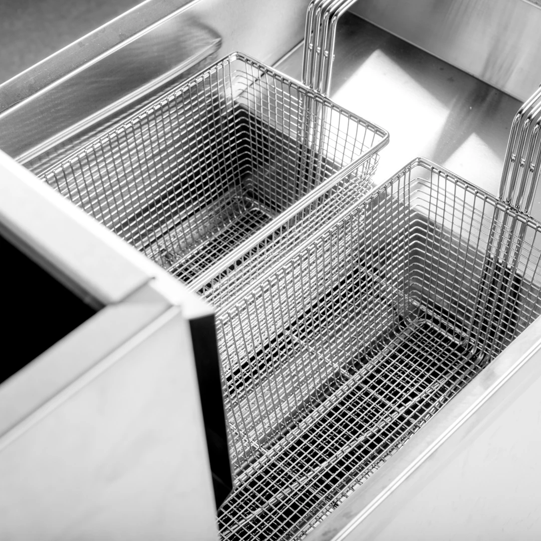 Commercial Single Tank Double Baskets Used Lpg Gas Deep Fryer With Temperature Control