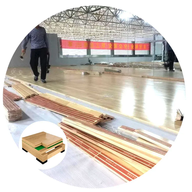 2024 Wholesale ISO Factory Price Maple Basketball Court Wooden Flooring DIN Sports indoor sports court floor