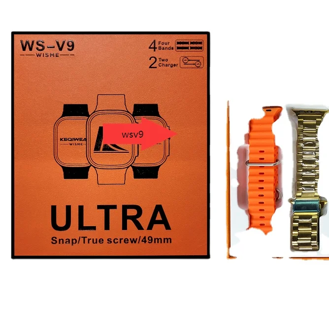 WS-V9 Ultra Smartwatch 2.2 inch HD screen 49mm watch body real screws NFC GPS watch call smart WS V9  WSV9 Ultra 8 smart watch