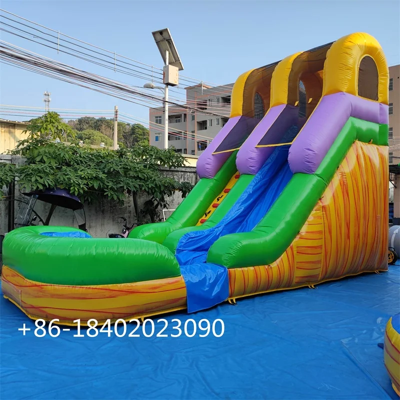 Top selling  inflatable castle combo slide with pool for kids and adult bouncers water slides for girl