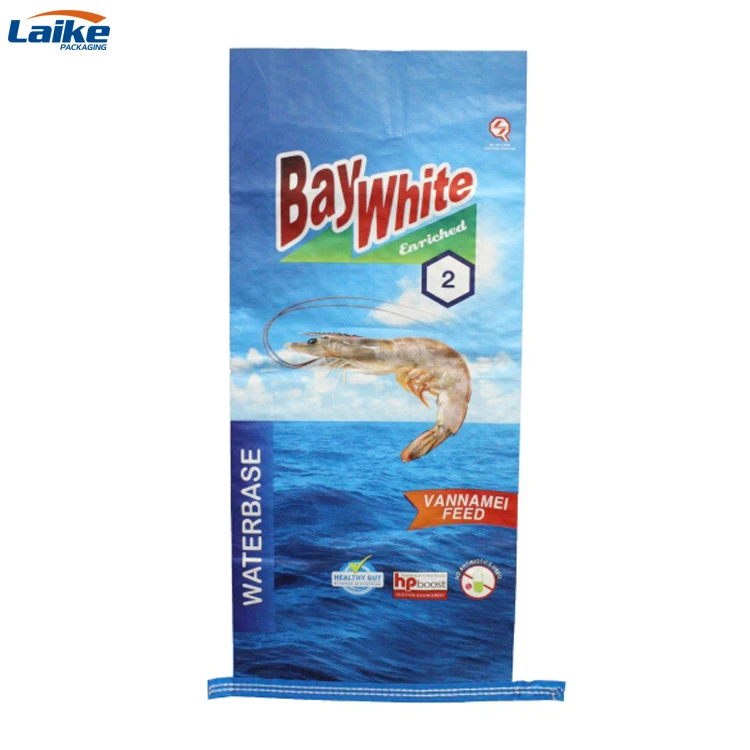 Custom design plastic cat litter food packaging 10kg poly feed bag bopp laminated woven polypropylene sacks with handle