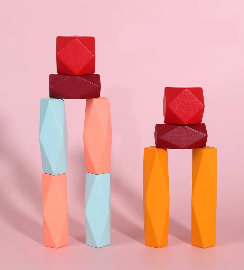 2021 new toys building blocks true bala wooden balance stepping stone for kids