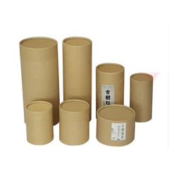 wholesale custom logo matte tea candle round box kraft paper tube cylinder packaging box