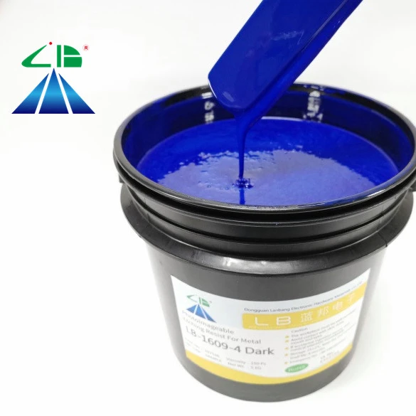Темно-синие мощные стойкие к травлению чернила для защиты от металлических